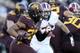 MINNEAPOLIS, MN - NOVEMBER 23: David Cobb #27 of the Minnesota Golden Gophers carries the ball during the first quarter of the game against the Wisconsin Badgers on November 23, 2013 at TCF Bank Stadium in Minneapolis, Minnesota. (Photo by Hannah Foslien/Getty Images)