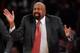 NEW YORK, NY - DECEMBER 16: New York Knicks head coach Mike Woodson directs his team during the second half against the Washington Wizards at Madison Square Garden on December 16, 2013 in New York City. NOTE TO USER: User expressly acknowledges and agrees that, by downloading and/or using this photograph, user is consenting to the terms and conditions of the Getty Images License Agreement. The Wizards defeat the Knicks 102-101. (Photo by Maddie Meyer/Getty Images)