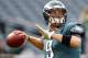 PHILADELPHIA, PA - NOVEMBER 17: Quarterback Nick Foles #9 of the Philadelphia Eagles throws during pre-game warm-ups before the start of their game against the Washington Redskins at Lincoln Financial Field on November 17, 2013 in Philadelphia, Pennsylvania. (Photo by Rich Schultz /Getty Images)