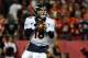 Dec 1, 2013; Kansas City, MO, USA; Denver Broncos quarterback Peyton Manning (18) throws a pass during the second half of the game against the Kansas City Chiefs at Arrowhead Stadium. Denver won 35-28. Mandatory Credit: Denny Medley-USA TODAY Sports