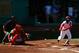 LAGOS DE MORENO, MEXICO - OCTOBER 25: Rusney Castillo (R) of Cuba hits the ball during the Baseball Bronze Medal Match between Mexico and Cuba during Day 11 of the XVI Pan American Games at the Pan American Baseball Stadium on October 25, 2011 in Lagos de Moreno, Mexico. (Photo by Dennis Grombkowski/Getty Images)