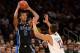 Nov 29, 2013; New York, NY, USA; Duke Blue Devils forward Rodney Hood (5) looks to pass against the Arizona Wildcats during the second half of the NIT Season Tip-Off Championship game at Madison Square Garden. Arizona won the game 72-66. Mandatory Credit: Joe Camporeale-USA TODAY Sports