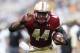 Oct 5, 2013; Boston, MA, USA; Boston College Eagles running back Andre Williams (44) carries the ball during the second quarter against the Army Black Knights at Alumni Stadium. Mandatory Credit: Greg M. Cooper-USA TODAY Sports