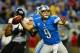 Dec 16, 2013; Detroit, MI, USA; Detroit Lions quarterback Matthew Stafford (9) throws a pass during the third quarter against the Baltimore Ravens at Ford Field. Mandatory Credit: Andrew Weber-USA TODAY Sports