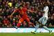 LIVERPOOL, ENGLAND - DECEMBER 07: Luis Suarez of Liverpool shoots at goal during the Barclays Premier League match between Liverpool and West Ham United at Anfield on December 7, 2013 in Liverpool, England. (Photo by Clive Brunskill/Getty Images)