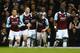 LONDON, ENGLAND - DECEMBER 18: Matthew Jarvis of West Ham United (2R) celebrates with team mates as he scores their first goal during the Capital One Cup Quarter-Final match between Tottenham Hotspur and West Ham United at White Hart Lane on December 18, 2013 in London, England. (Photo by Paul Gilham/Getty Images)