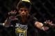 July 11, 2012; San Jose, CA, USA; Alex Caceres celebrates after defeating Damacio Page (not pictured) in the bantamweight bout of the UFC on Fuel TV at HP Pavilion. Mandatory Credit: Kyle Terada-USA TODAY Sports
