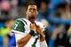 CHARLOTTE, NC - DECEMBER 15: Geno Smith #7 of the New York Jets watches the scoreboard during the final minute of a loss to the Carolina Panthers at Bank of America Stadium on December 15, 2013 in Charlotte, North Carolina. The Panthers won 30-20. (Photo by Grant Halverson/Getty Images)