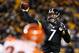 PITTSBURGH, PA - DECEMBER 15: Ben Roethlisberger #7 of the Pittsburgh Steelers looks to throw a second quarter pass while playing the Cincinnati Bengals at Heinz Field on December 15, 2013 in Pittsburgh, Pennsylvania. (Photo by Gregory Shamus/Getty Images)