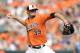BALTIMORE, MD - JULY 13: Jason Hammel #39 of the Baltimore Orioles pitches during a baseball game against the Toronto Blue Jays on July 13, 2013 at Oriole Park at Camden Yards in Baltimore, Maryland. (Photo by Mitchell Layton/Getty Images)