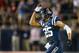 OXFORD, MS - OCTOBER 12: Defensive back Cody Prewitt #25 of the Ole Miss Rebels celebrates after scoring a touchdown during a game against the Texas A&M Aggies on October 12, 2013 at Vaught-Hemingway Stadium in Oxford, Mississippi. At halftime Texas A&M leads Ole Miss 14-10. (Photo by Michael Chang/Getty Images)