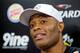 RIO DE JANEIRO, BRAZIL - JUNE 12: Anderson Silva speaks during a press conference for UFC 162 at X-Gym on June 12, 2013 in Rio de Janeiro, Brazil. (Photo by Buda Mendes/Getty Images)