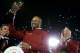 PASADENA, CA - JANUARY 01: Head coach David Shaw of the Stanford Cardinal celebrates after the Cardinal defeat the Wisconsin Badgers 20-14 in the 99th Rose Bowl Game Presented by Vizio on January 1, 2013 at the Rose Bowl in Pasadena, California. (Photo by Jeff Gross/Getty Images)