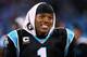CHARLOTTE, NC - DECEMBER 15: Cam Newton #1 of the Carolina Panthers reacts on the bench during their game against the New York Jets at Bank of America Stadium on December 15, 2013 in Charlotte, North Carolina. (Photo by Streeter Lecka/Getty Images)