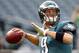PHILADELPHIA, PA - NOVEMBER 17: Quarterback Nick Foles #9 of the Philadelphia Eagles throws during pre-game warm-ups before the start of their game against the Washington Redskins at Lincoln Financial Field on November 17, 2013 in Philadelphia, Pennsylvania. (Photo by Rich Schultz /Getty Images)