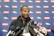 May 20, 2013; Englewood, CO, USA; Denver Broncos defensive back Champ Bailey (24) speaks to the media following organized team activities at the Broncos training facility. Mandatory Credit: Ron Chenoy-USA TODAY Sports