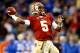 CHARLOTTE, NC - DECEMBER 07: Quarterback Jameis Winston #5 of the Florida State Seminoles passes against the Duke Blue Devils during the ACC Championship game at Bank of America Stadium on December 7, 2013 in Charlotte, North Carolina. (Photo by Streeter Lecka/Getty Images)