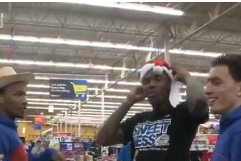 Video: Kansas Players Hit Up Walmart to Buy “Wish List” Gifts for Families