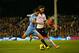 LONDON, ENGLAND - DECEMBER 21: Jesus Navas of Manchester City scores the third goal during the Barclays Premier League match between Fulham and Manchester City at Craven Cottage on December 21, 2013 in London, England. (Photo by Clive Rose/Getty Images)