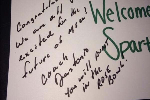 Sadler Tweets Photo of Dantonio's Letter That Promised He'd Punt in Rose Bowl