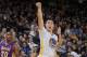 OAKLAND, CA - DECEMBER 21: Klay Thompson #11 of the Golden State Warriors celebrates after making a three pointer against the Los Angeles Lakers on December 21, 2013 at Oracle Arena in Oakland, California. NOTE TO USER: User expressly acknowledges and agrees that, by downloading and or using this photograph, user is consenting to the terms and conditions of Getty Images License Agreement. Mandatory Copyright Notice: Copyright 2013 NBAE (Photo by Rocky Widner/NBAE via Getty Images)