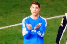 GIF: Cristiano Ronaldo Plays Charades During Real Madrid Game