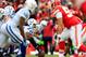 KANSAS CITY, MO - DECEMBER 22: Center Samson Satele #64 of the Indianapolis Colts prepares to snap the ball during the game against the Kansas City Chiefs at Arrowhead Stadium on December 22, 2013 in Kansas City, Missouri. (Photo by Jamie Squire/Getty Images)