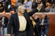Oct 20, 2012; Knoxville, TN, USA; Tennessee Volunteers former head coach Phillip Fulmer waves to the crowd after he was inducted into the college football hall of fame prior to the game against the Alabama Crimson Tide at Neyland Stadium. Alabama won by a score of 44 to 13. Mandatory Credit: Randy Sartin-USA TODAY Sports
