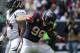 Dec 22, 2013; Houston, TX, USA; Houston Texans defensive end J.J. Watt (99) reacts after a defensive play during the third quarter against the Denver Broncos at Reliant Stadium. Mandatory Credit: Troy Taormina-USA TODAY Sports