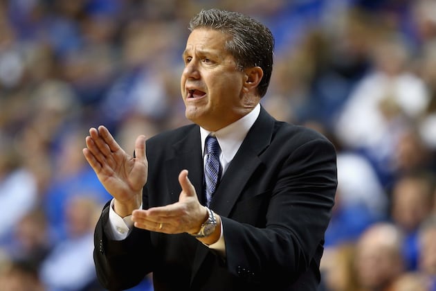 John Calipari Spends His Sunday Watching Karl Towns