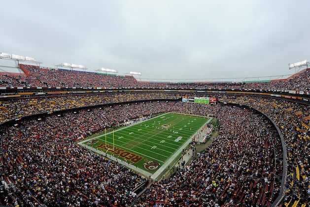 Redskins Fan Tumbles Down Steps