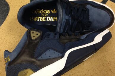 Notre Dame Players Help Design Adidas Shoes for Pinstripe Bowl