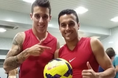 Mystery Player Naked Photobombs Cristian Tello's Barcelona Dressing Room Pic