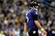 BALTIMORE, MD - DECEMBER 22: Quarterback Joe Flacco #5 of the Baltimore Ravens walks off the field after a failed series in against the New England Patriots in the third quarter at M&T Bank Stadium on December 22, 2013 in Baltimore, Maryland. The New England Patriots won, 41-7. (Photo by Patrick Smith/Getty Images)