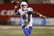 Sep 20, 2013; Fresno, CA, USA; Boise State Broncos quarterback Joe Southwick (16) looks to throw a pass against the Fresno State Bulldogs in the fourth quarter at Bulldog Stadium. The Bulldogs defeated the Broncos 41-40. Mandatory Credit: Cary Edmondson-USA TODAY Sports