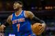 Dec 18, 2013; Milwaukee, WI, USA; New York Knicks forward Carmelo Anthony (7) during the game against the Milwaukee Bucks at BMO Harris Bradley Center. New York won 107-101 in double overtime. Mandatory Credit: Jeff Hanisch-USA TODAY Sports