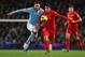 MANCHESTER, ENGLAND - FEBRUARY 03: Luis Suarez of Liverpool battles for the ball with Javi Garcia of Manchester City during the Barclays Premier League match between Manchester City and Liverpool at the Etihad Stadium on February 3, 2013 in Manchester, England. (Photo by Alex Livesey/Getty Images)