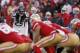 Dec 8, 2013; San Francisco, CA, USA; Seattle Seahawks cornerback Richard Sherman (25) waits for the ball to be snapped against the San Francisco 49ers in the fourth quarter at Candlestick Park. The 49ers defeated the Seahawks 19-17. Mandatory Credit: Cary Edmondson-USA TODAY Sports