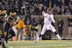 Nov 30, 2013; Columbia, MO, USA; Texas A&M Aggies quarterback Johnny Manziel (2) throws a pass against the Missouri Tigers during the second half at Faurot Field. Missouri defeated Texas A&M 28-21. Mandatory Credit: Peter G. Aiken-USA TODAY Sports