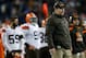 FOXBORO, MA - DECEMBER 8: Rob Chudzinski of the Cleveland Browns reacts to an official's call in the second half during a game with the New England Patriots at Gillette Stadium on December 8, 2013 in Foxboro, Massachusetts. (Photo by Jim Rogash/Getty Images)