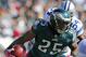 PHILADELPHIA, PA - OCTOBER 20: Running back LeSean McCoy #25 of the Philadelphia Eagles looks for room to run as linebacker Bruce Carter #54 of the Dallas Cowboys chases him in the first half during a game at Lincoln Financial Field on October 20, 2013 in Philadelphia, Pennsylvania. The Cowboys defeated the Eagles 17-3. (Photo by Rich Schultz /Getty Images)