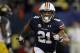 Dec 7, 2013; Atlanta, GA, USA; Auburn Tigers running back Tre Mason (21) celebrates after a touchdown against the Missouri Tigers during the fourth quarter of the 2013 SEC Championship game at Georgia Dome. Auburn won 59-42. Mandatory Credit: Brett Davis-USA TODAY Sports