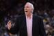 December 19, 2013; Oakland, CA, USA; San Antonio Spurs head coach Gregg Popovich instructs against the Golden State Warriors during the first quarter at Oracle Arena. Mandatory Credit: Kyle Terada-USA TODAY Sports