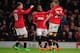 MANCHESTER, ENGLAND - DECEMBER 21: Ashley Young of Manchester United celebrates scoring the third goal with his team-mates during the Barclays Premier League match between Manchester United and West Ham United at Old Trafford on December 21, 2013 in Manchester, England. (Photo by Stu Forster/Getty Images)