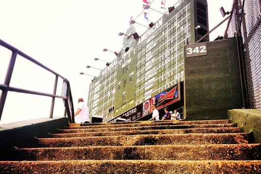 Image: Walking Up Wrigley's CF Bleachers