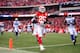 KANSAS CITY, MO - DECEMBER 22: Running back Jamaal Charles #25 of the Kansas City Chiefs carries the ball across the goal line for a touchdwon during the game against the Indianapolis Colts at Arrowhead Stadium on December 22, 2013 in Kansas City, Missouri. (Photo by Jamie Squire/Getty Images)