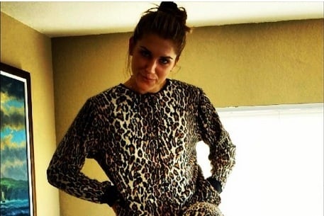 Alex Morgan Dressed Up in a Leopard Onesie for Christmas