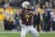Dec 27, 2013; Houston, TX, USA; Minnesota Golden Gophers quarterback Mitch Leidner (7) looks for an open receiver during the second quarter of the Texas Bowl against the Syracuse Orange at Reliant Stadium . Mandatory Credit: Troy Taormina-USA TODAY Sports