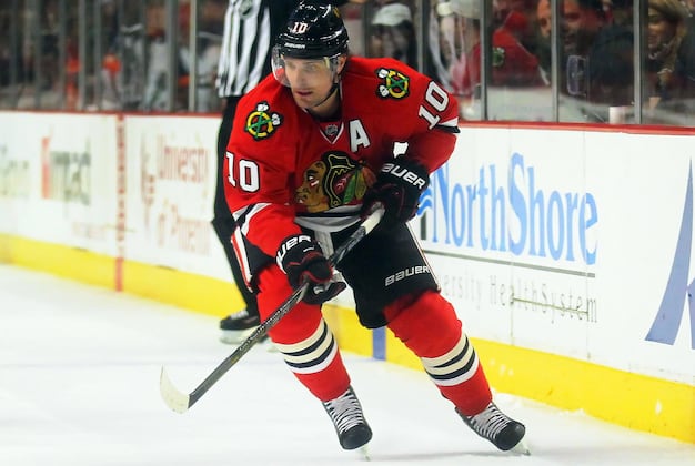 Sharp Becomes 1st Blackhawk to Score Hat Trick on B-Day