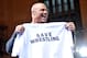May 15, 2013; New York, NY, USA; 1996 Olympic gold medalist Kurt Angle attends the wrestling meet between Iran and USA at Grand Central Terminal. Iran won the meet 18-8. Mandatory Credit: Joe Camporeale-USA TODAY Sports